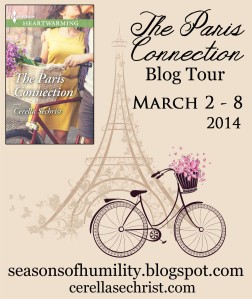 Bonjour Paris text with tower eiffel and bicycle. Romantic postc